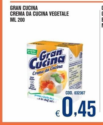 Gran cucina crema da cucina vegetale