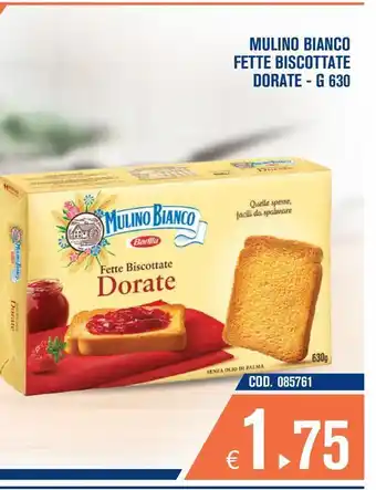 Adhoc Mulino bianco fette biscottate dorate offerta
