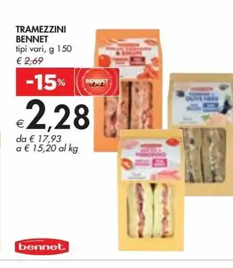 Bennet Tramezzini bennet offerta