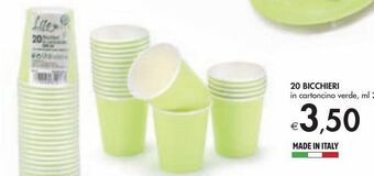 Bennet 20 bicchieri offerta