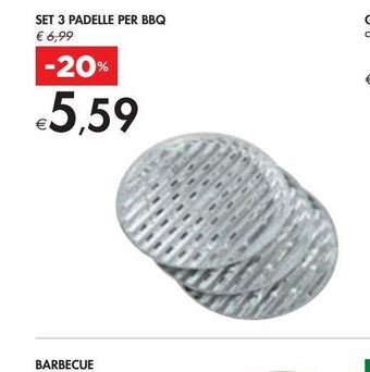 Bennet Set 3 padelle per bbq offerta