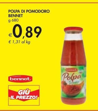 Bennet Passata di pomodoro bennet offerta