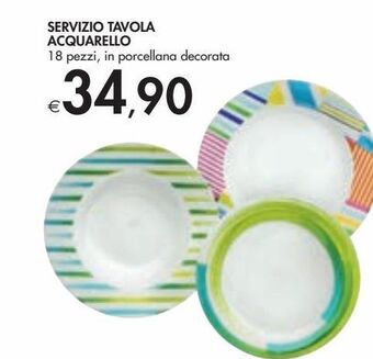 Bennet Servizio da tavola acquarello offerta