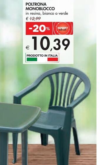 Bennet Poltrona monoblocco offerta