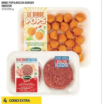 Iper Tosano Birbe Pops / Bacon Burger Amadori 270 / 240 g offerta