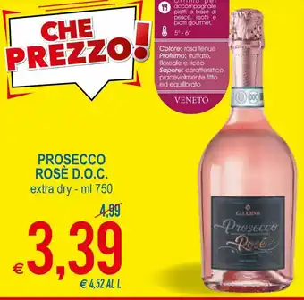 MD Discount Prosecco Rosè D.O.C. extra dry - ml 750 offerta