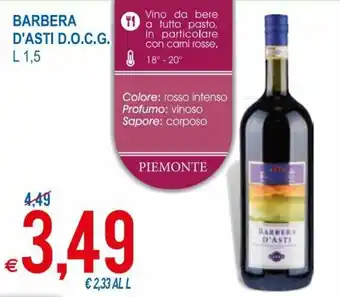 MD Discount Barbera D'Asti D.O.C.G. L 1,5 offerta
