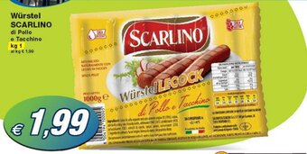 Prix Quality Scarlino Würstel di Pollo e Tacchino kg 1 offerta