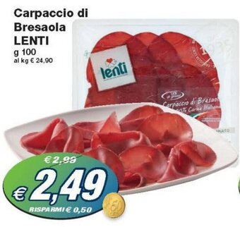 Lenti Carpaccio di Bresaola g 100