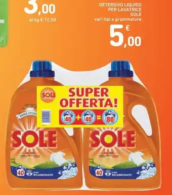 Spazio Conad Sole Detersivo Liquido per Lavatrice offerta