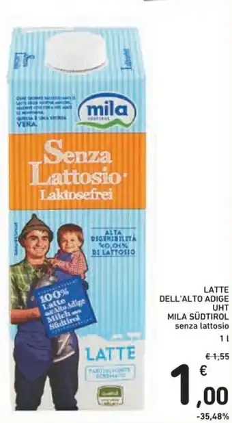 Spazio Conad Mila Südtirol Latte Dell'Alto Adige UHT senza lattosio 1 L offerta
