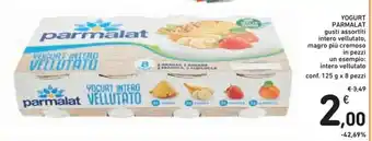 Spazio Conad Parmalat Yogurt gusti assortiti intero vellutato, magro più cremoso in pezzi conf. 125 g x 8 pezzi offerta
