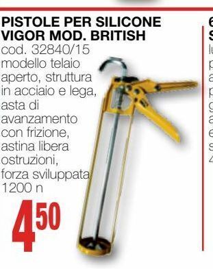 Mondo Brico Pistole per silicone vigor mod. british offerta