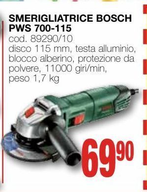 Mondo Brico Smerigliatrice bosch pws 700-115 offerta