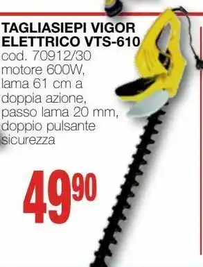 Mondo Brico Tagliasiepi vigor elettrico vts-610 offerta