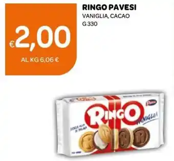 Ekom Pavesi Ringo vaniglia, cacao g 330 offerta