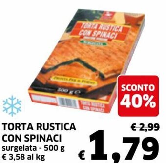 Torta Rustica Con Spinaci Surgelata - 500 g