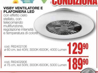 Visby ventilatore e plafoniera led