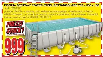 Mondo Brico Piscina bestway power steel rettangolare 732x 366 x 132 offerta