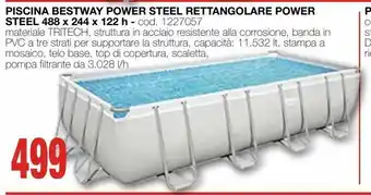 Mondo Brico Piscina bestway power steel rettangolare power steel 488 x 244x122 h offerta