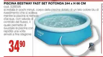 Piscina bestway fast set rotonda 244 x h 66 cm