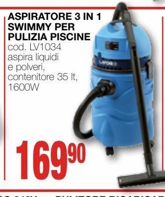 Aspiratore 3 in 1 swimmy per pulizia piscine offerta di Mondo Brico