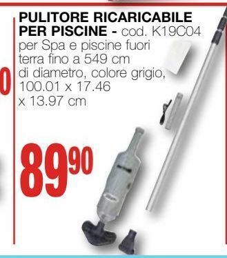 Mondo Brico Pulitore ricaricabile per piscine offerta