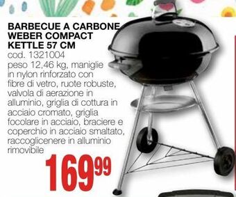 Barbecue a carbone weber compact kettle 57 cm