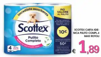 Scottex Carta Igie-Nica Pulito Compl. 4Maxi Rotoli