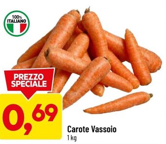 DPiù Carote Vassoio 1 kg offerta