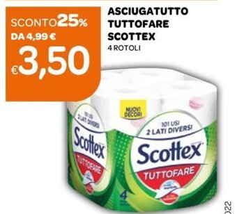 Ekom Scottex Asciugatutto Tuttofare 4 rotoli offerta