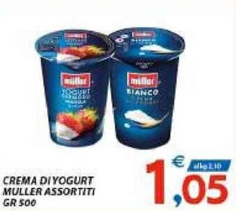 Vivo Supermercati Crema Di Yogurt Muller Assortiti gr 500 offerta