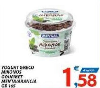 Vivo Supermercati Yogurt Greco Mikonos Gourmet Menta/Arancia gr 165 offerta