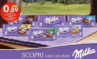 Vivo Supermercati Tavoletta Di Cioccolato Milka Gusti Assortiti da gr 87 offerta