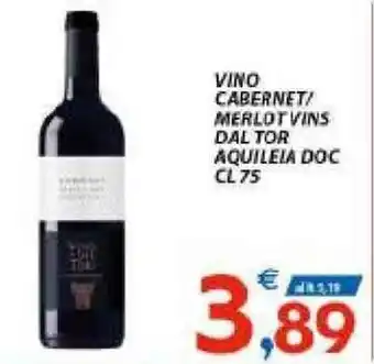 Vivo Supermercati Vino Cabernet/Merlot Vins Dal Tor Aquilela DOC cl 75 offerta