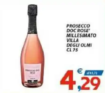 Vivo Supermercati Prosecco DOC Rose' Millesimato Villa Degli Olmi cl 75 offerta