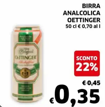 Ecu Discount Oettinger Birra Analcolica 50 cl offerta