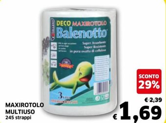 Ecu Discount Maxirotolo Multiuso 245 strappi offerta