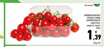 Conad Pomodoro grappolo piccadilly conad percorso qualita offerta