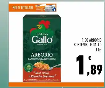 Conad Riso arborio sostenibile gallo offerta