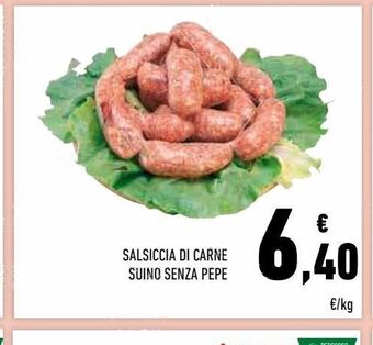 Conad Salsiccia di carne suino senza pepe offerta