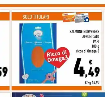 Conad Salmone norvegese affunicato papi offerta