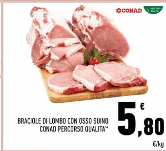 Conad Braciole di lombo con osso suino conad percorso qualita offerta