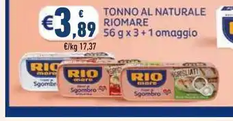 Conad Tonno al naturale rio mare offerta