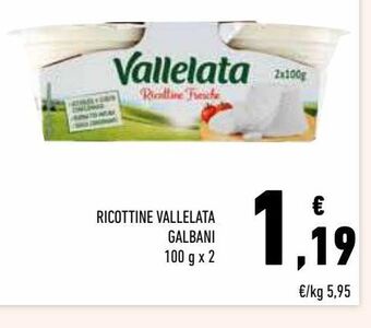 Conad Ricottine  vallelata galbani offerta