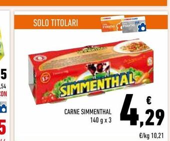 Conad Carne simmenthal offerta