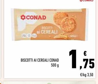 Conad Biscotti ai cereali conad offerta