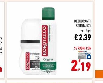 Conad Deodorante borotalco offerta