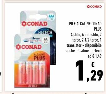 Pile alcaline conad plus