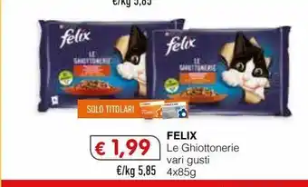 Conad Felix le ghiottonerie vari gusti 4x85 g offerta